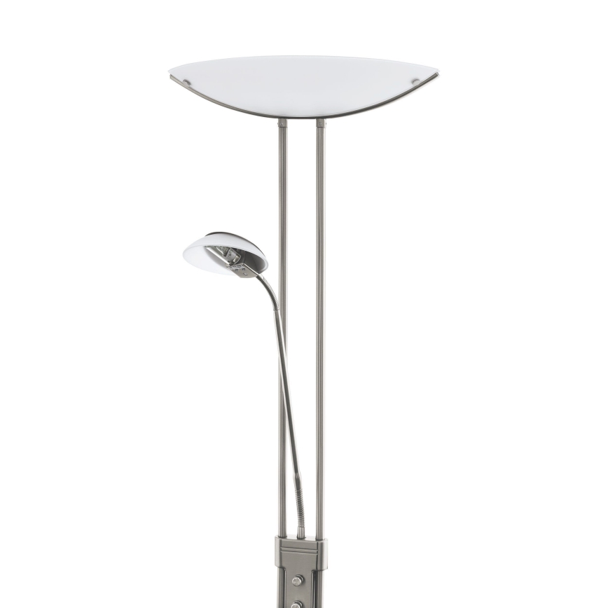 EGLO - Prigušiva podna lampa BAYA 1xR7s/230W+1xG9/33W mat krom