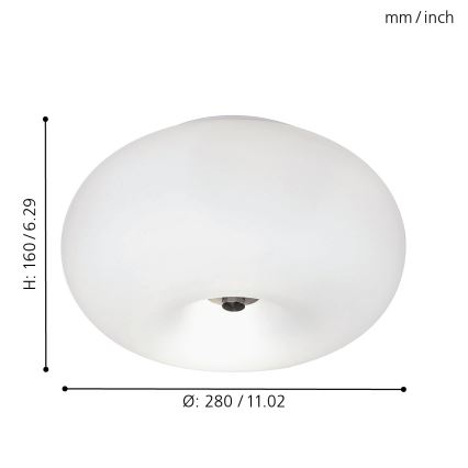 EGLO - Plafonjera OPTICA 2xE27/60W pr. 28 cm
