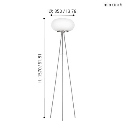 EGLO - Podna lampa OPTICA 2xE27/60W pr. 35 cm