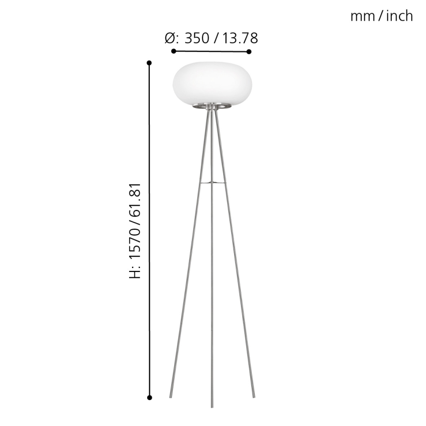 EGLO - Podna lampa OPTICA 2xE27/60W pr. 35 cm