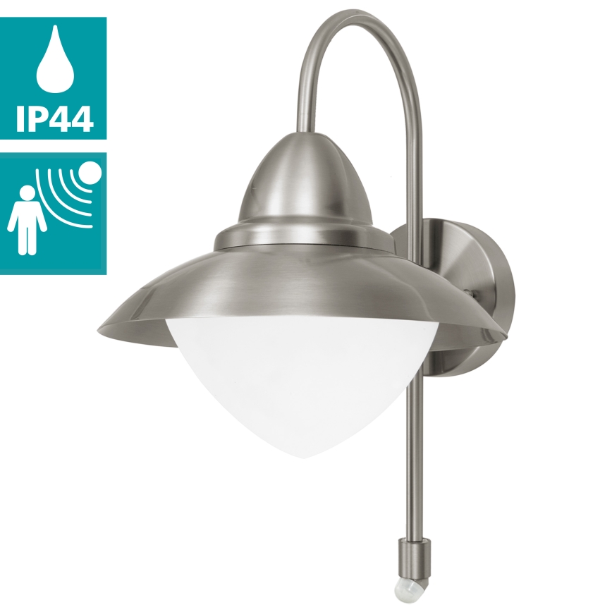 EGLO - Spoljašnja zidna lampa sa senzorom 1xE27/60W IP44