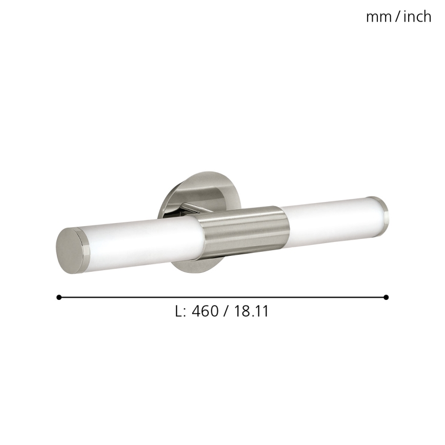 EGLO - Zidna lampa za kupatilo 2xE14/40W bijelo opalno staklo IP44