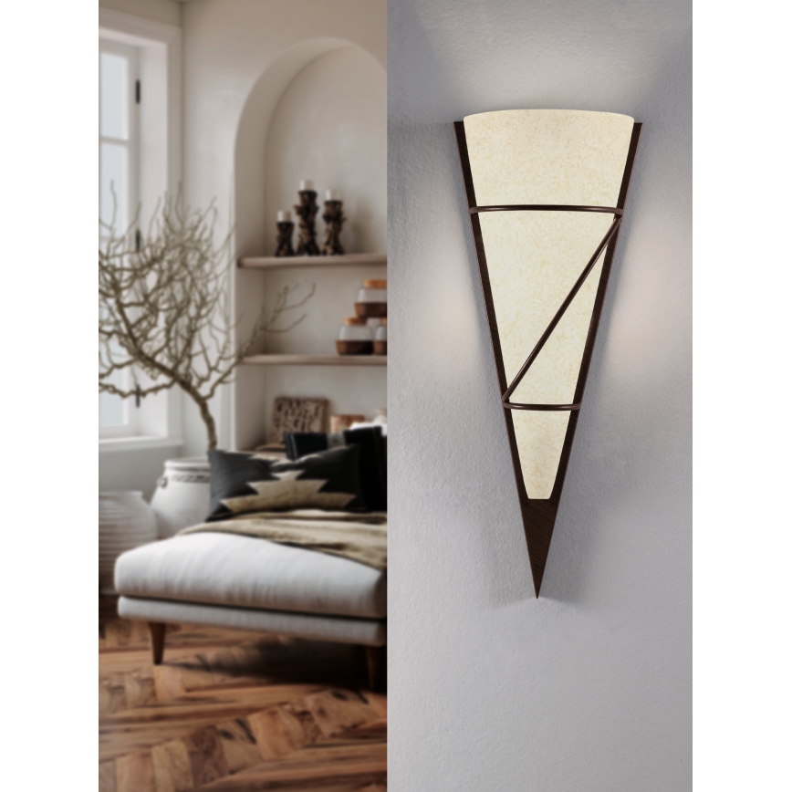 EGLO - Zidna lampa 1xE14/60W antička braon/bela