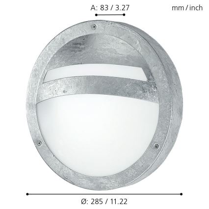 Eglo - Spoljašnja zidna lampa 1xE27/15W/230V IP44