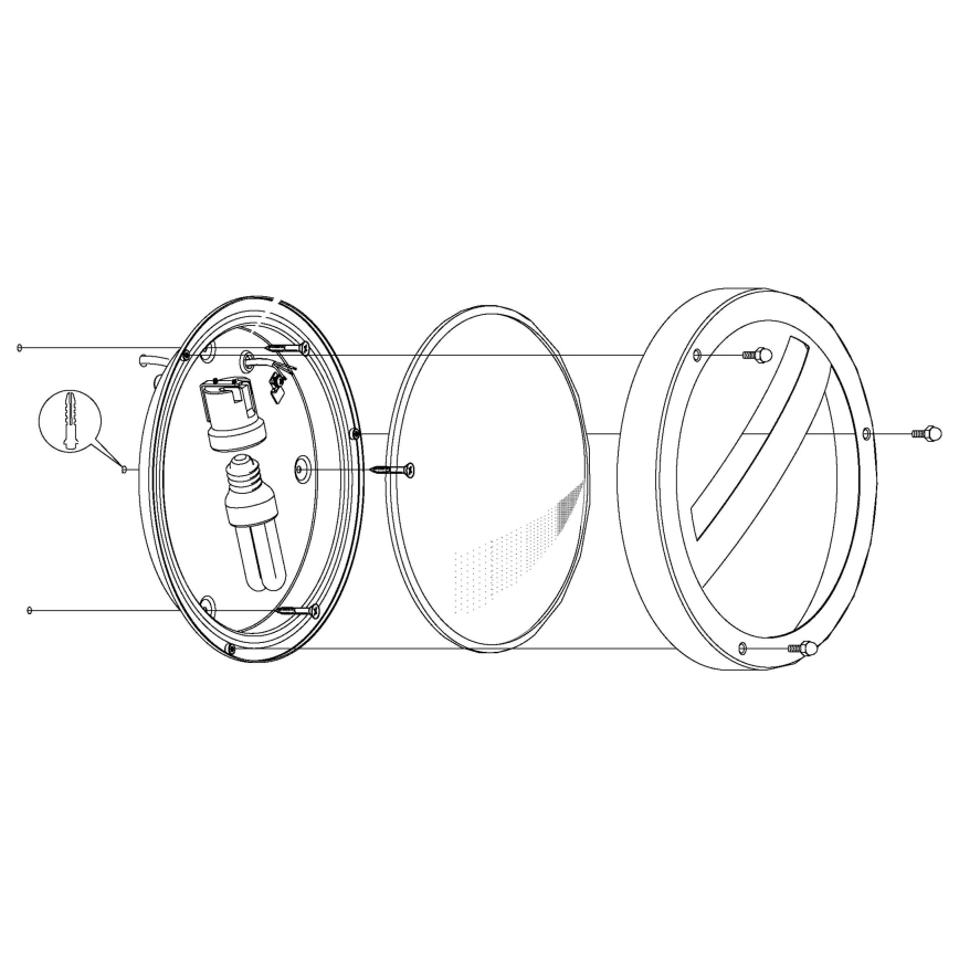 Eglo - Spoljašnja zidna lampa 1xE27/15W/230V IP44