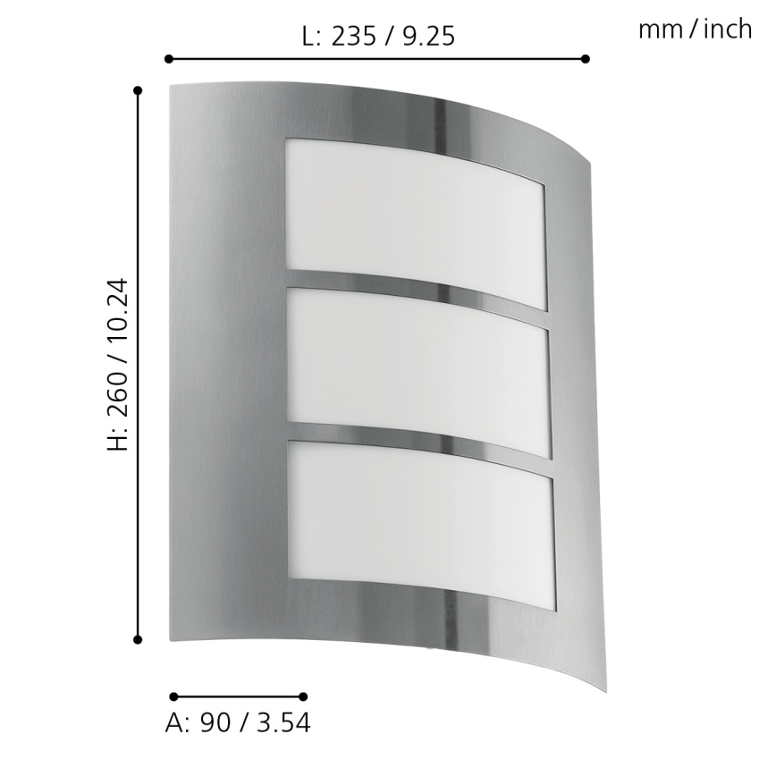 EGLO - Spoljašnja zidna lampa 1xE27/15W/230V IP44