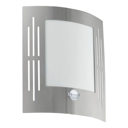 EGLO - Spoljašnja zidna lampa sa senzorom 1xE27/15W/230V IP44