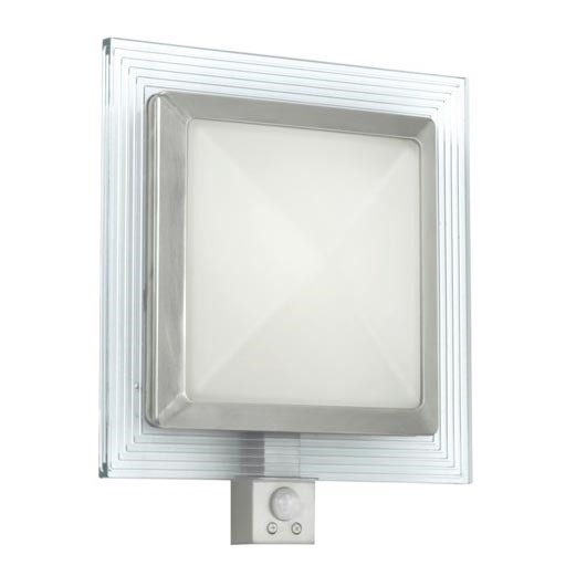 EGLO 88163 - Spoljašnja zidna lampa sa senzorom PALI 1xE27/15W + 1xLED/1,28W