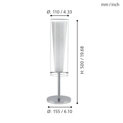 EGLO - Stona lampa 1xE27/60W/230V