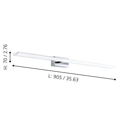 Eglo - LED RGBW prigušiva kupatilska rasveta za ogledalo 21,5W/230V IP44 ZigBee
