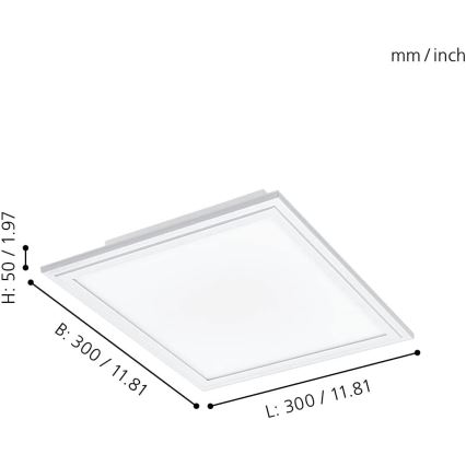 Eglo - LED prigušiva stropna svetiljka LED/15,3W/230V bela ZigBee