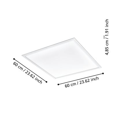 Eglo - LED prigušiva plafonska lampa LED/33W/230V 2700-6500K bela ZigBee