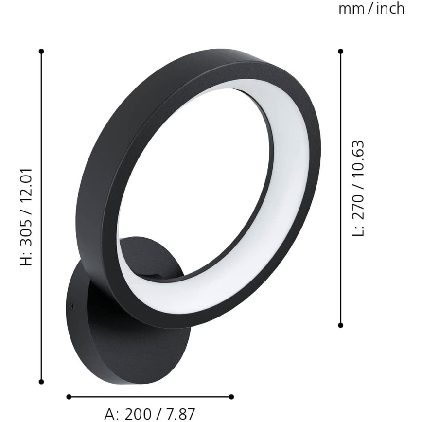 Eglo - LED RGBW prigušiva zidna svetiljka LED/16W/230V ZigBee