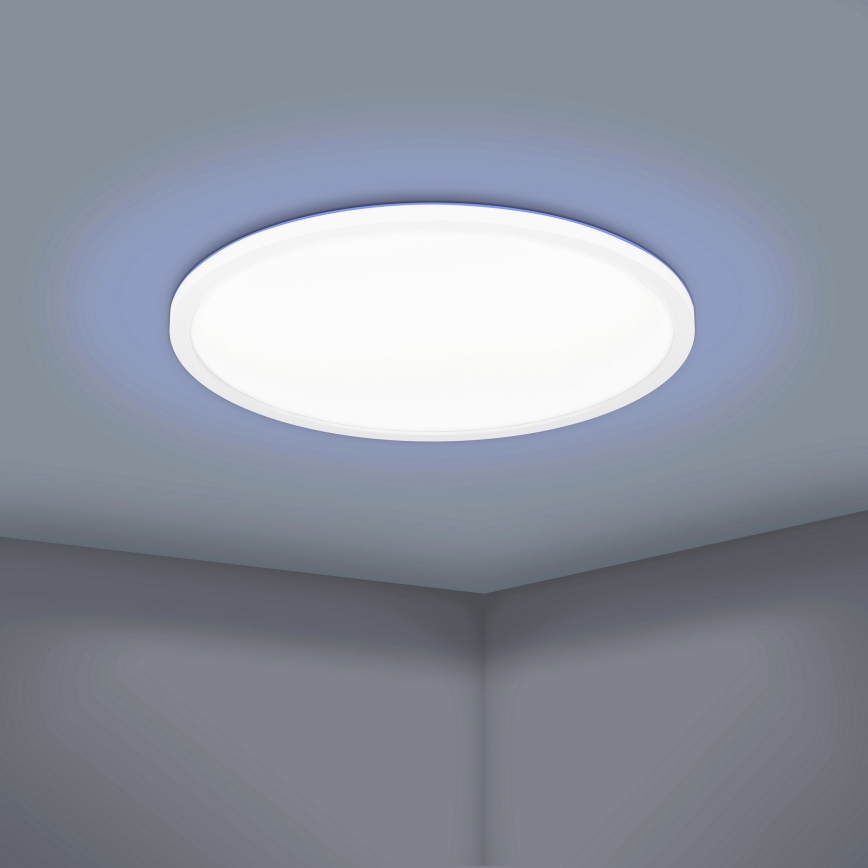 Eglo 900086 - LED RGBW Prigušiva plafonjera ROVITO-Z LED/14,6W/230V 2700-6500K pr. 29,5 cm bela