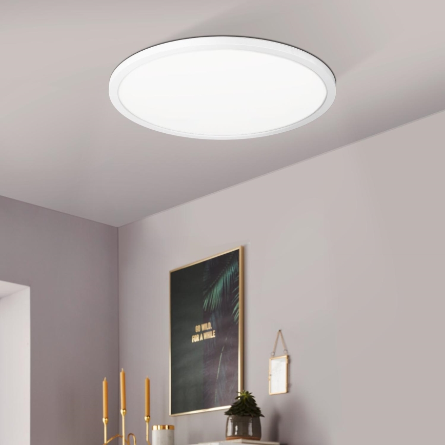 Eglo 900086 - LED RGBW Prigušiva plafonjera ROVITO-Z LED/14,6W/230V 2700-6500K pr. 29,5 cm bela
