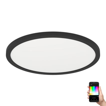 Eglo - LED RGBW prigušiva stropna lampa LED/14,6W/230V crna ZigBee