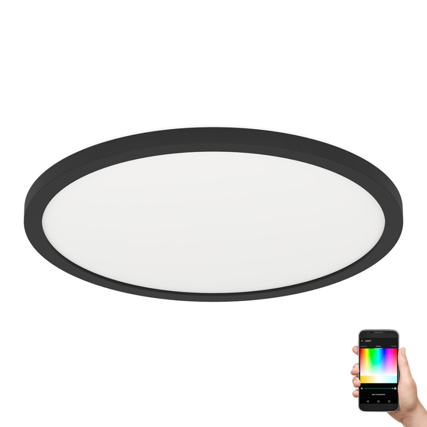 Eglo - LED RGBW prigušiva stropna lampa LED/14,6W/230V crna ZigBee
