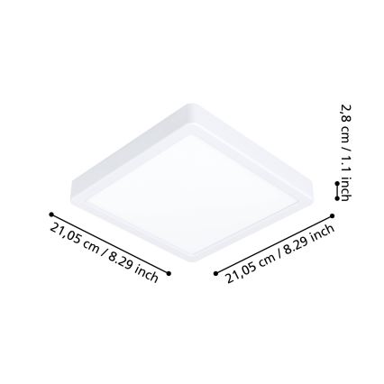 Eglo - LED prigušiva stropna svetiljka za kupatilo LED/16,5W/230V 2700-6500K IP44 ZigBee 21x21 cm