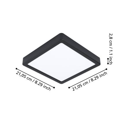 Eglo - LED prigušiva kupatilska plafonska svetiljka LED/16,5W/230V IP44 ZigBee 21x21 cm