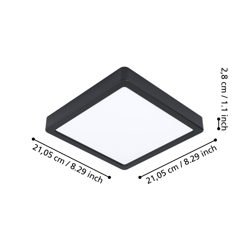 Eglo - LED prigušiva kupatilska plafonska svetiljka LED/16,5W/230V IP44 ZigBee 21x21 cm