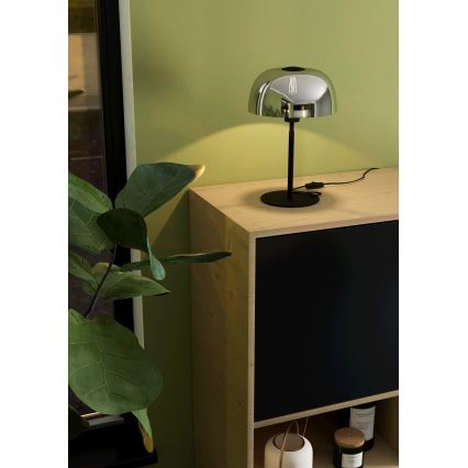 Eglo - Stona lampa 1xE27/40W/230V crno/sivo