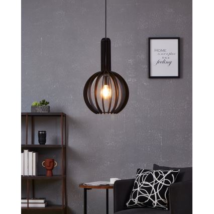 Eglo - Luster na sajli 1xE27/40W/230V pr. 31 cm crno