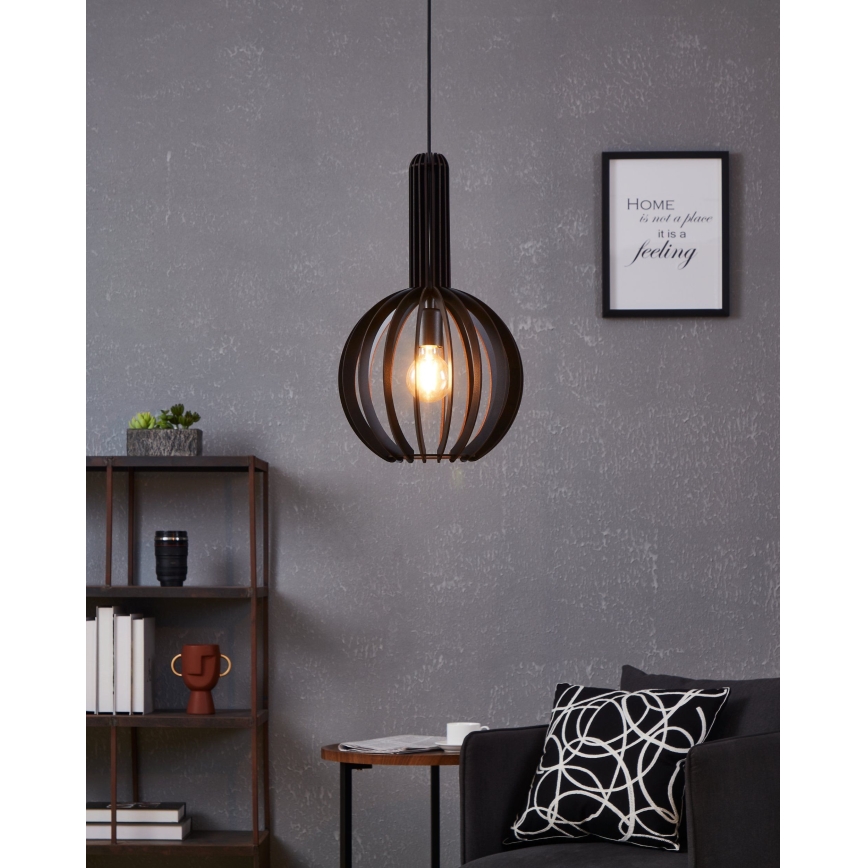 Eglo - Luster na sajli 1xE27/40W/230V pr. 31 cm crno