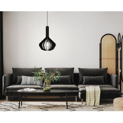 Eglo - Luster na sajli 1xE27/40W/230V pr. 38 cm crno