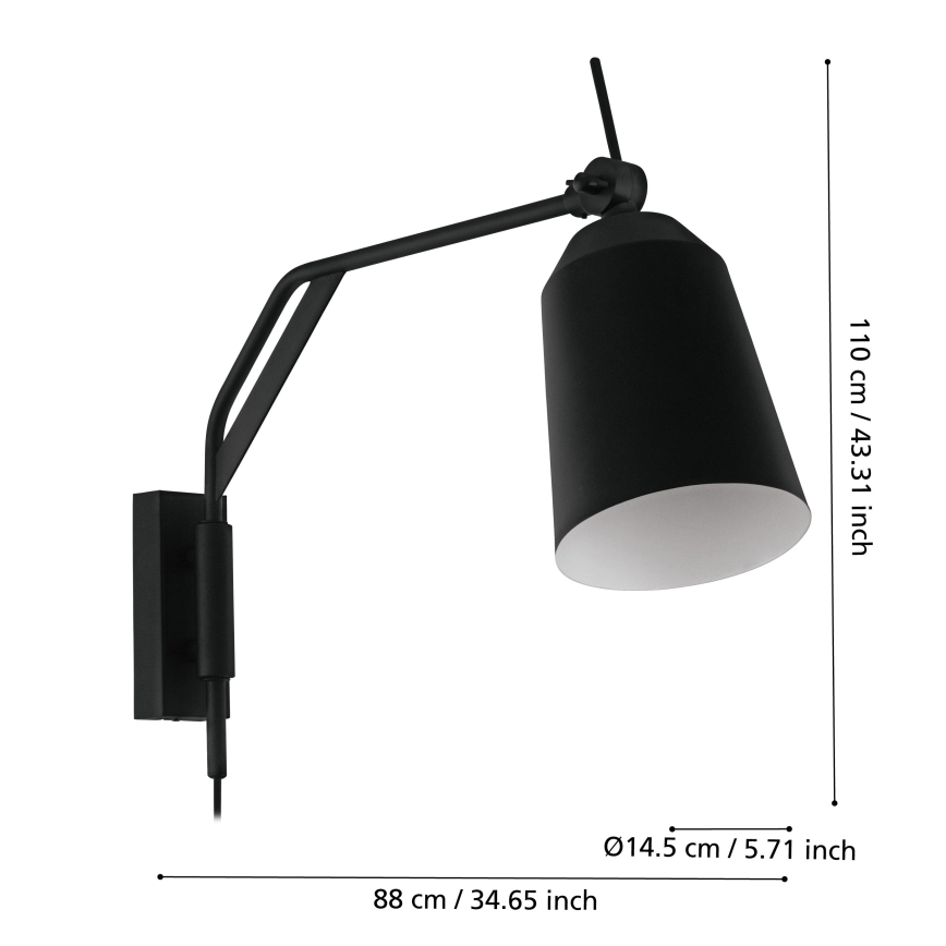 Eglo - Zidna lampa 1xE27/40W/230V