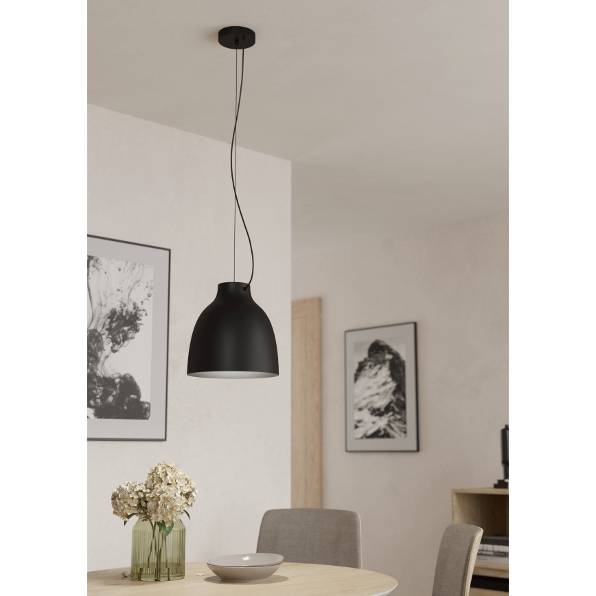 Eglo - Luster na sajli 1xE27/40W/230V crno