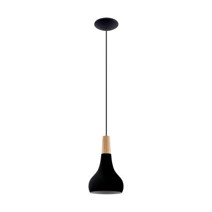 Eglo - Luster na sajli 1xE27/40W/230V pr. 18 cm crno