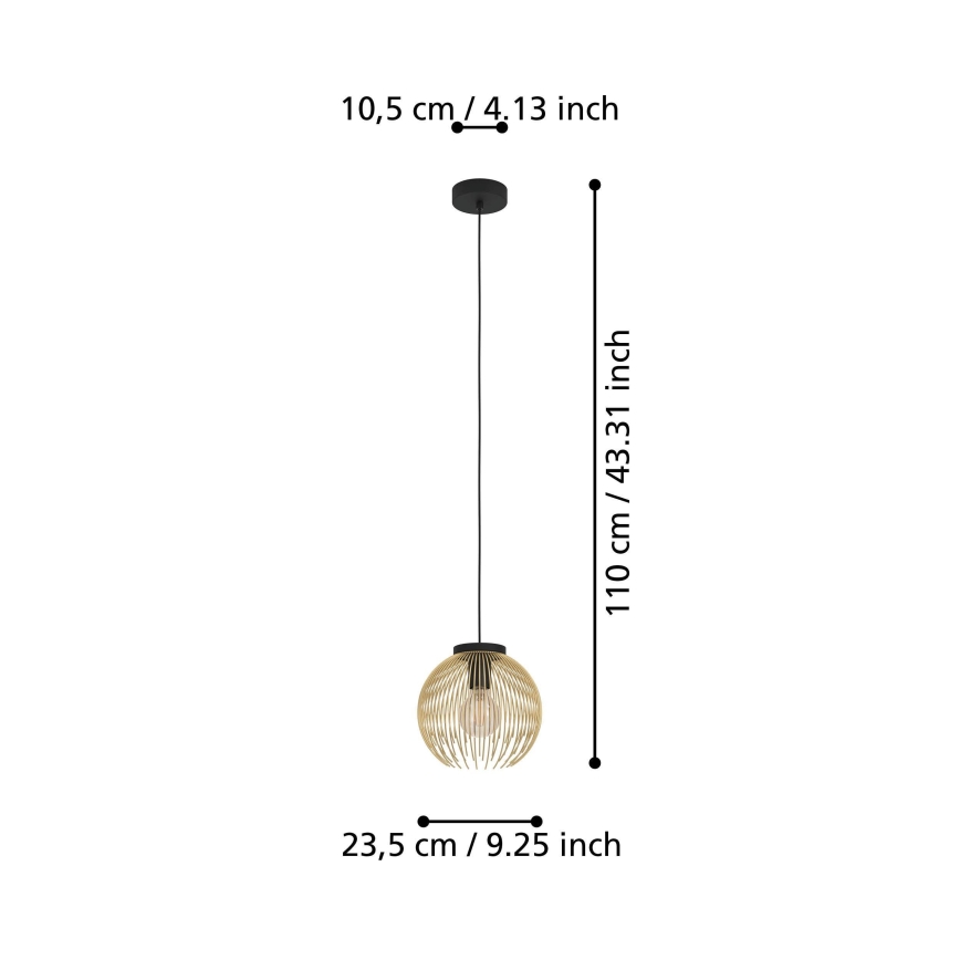 Eglo - Luster na sajli 1xE27/40W/230V