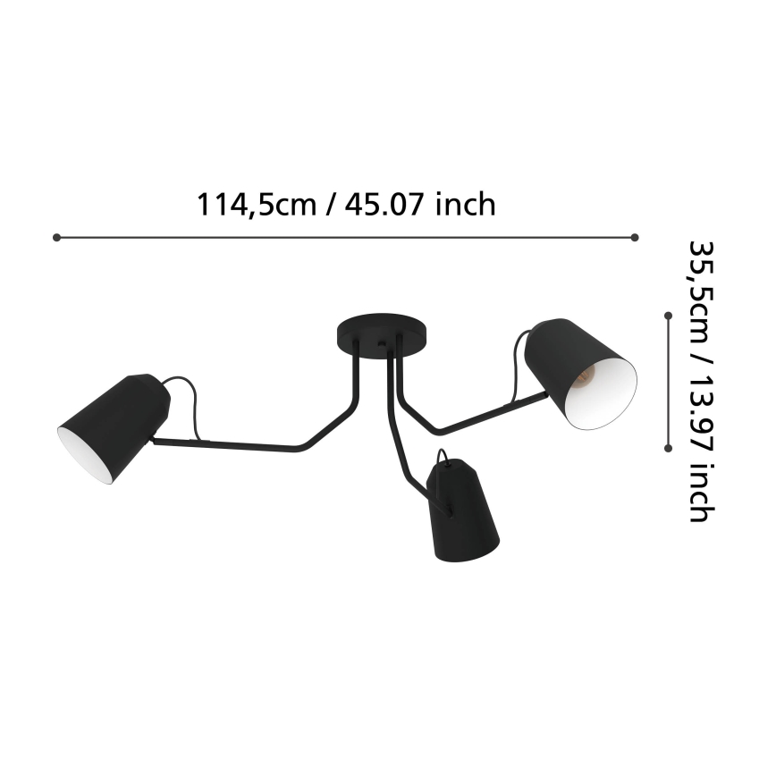 Eglo - Nadgradni luster 3xE27/25W/230V