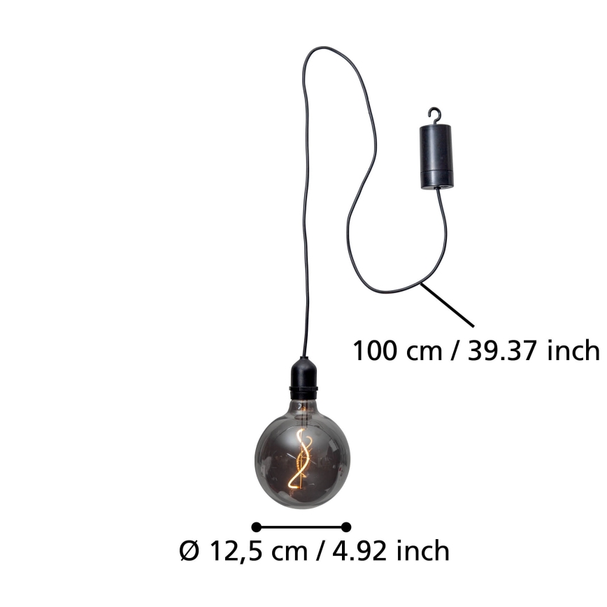 Eglo - LED Spoljašnja viseća lampa LED/0,06W/6V IP44 sivo