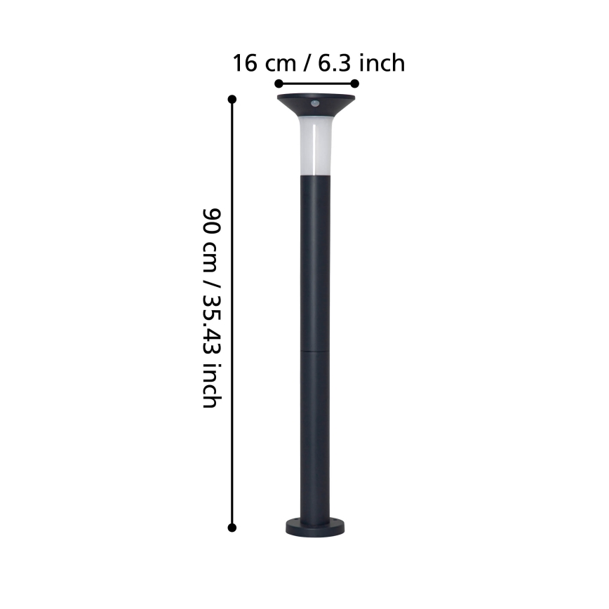 Eglo - LED Spoljašnja solarna lampa sa senzorom 6xLED/0,03W/3,7V IP44
