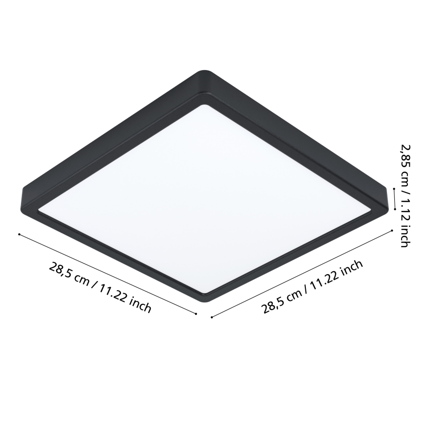 Eglo - LED Plafonjera za kupatilo LED/20,5W/230V IP44 crno