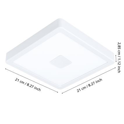 Eglo - LED Spoljašnja plafonjera LED/17W/230V IP44 bela