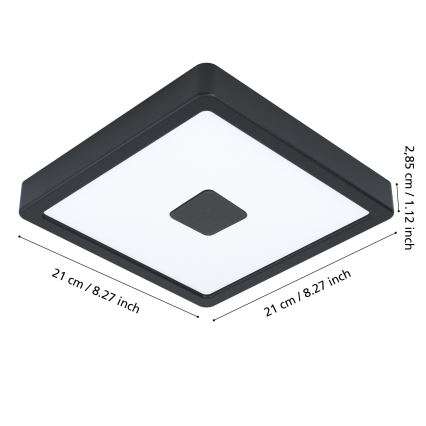 Eglo - LED Spoljašnja plafonjera LED/17W/230V IP44 crno