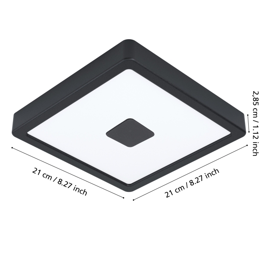 Eglo - LED Spoljašnja plafonjera LED/17W/230V IP44 crno