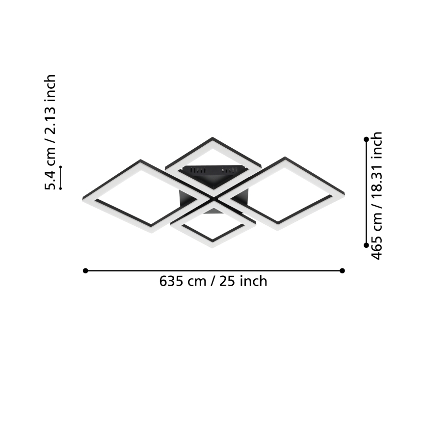 Eglo - LED Prigušiva stropna svjetiljka LED/42W/230V