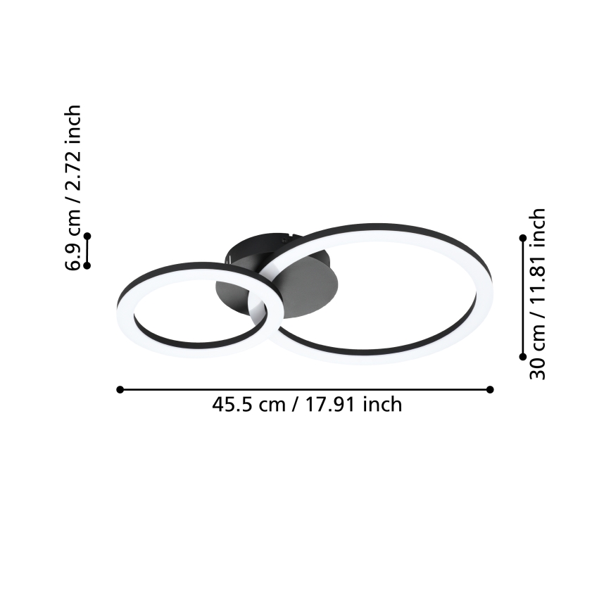 Eglo - LED Prigušiva plafonjera LED/15W/230V