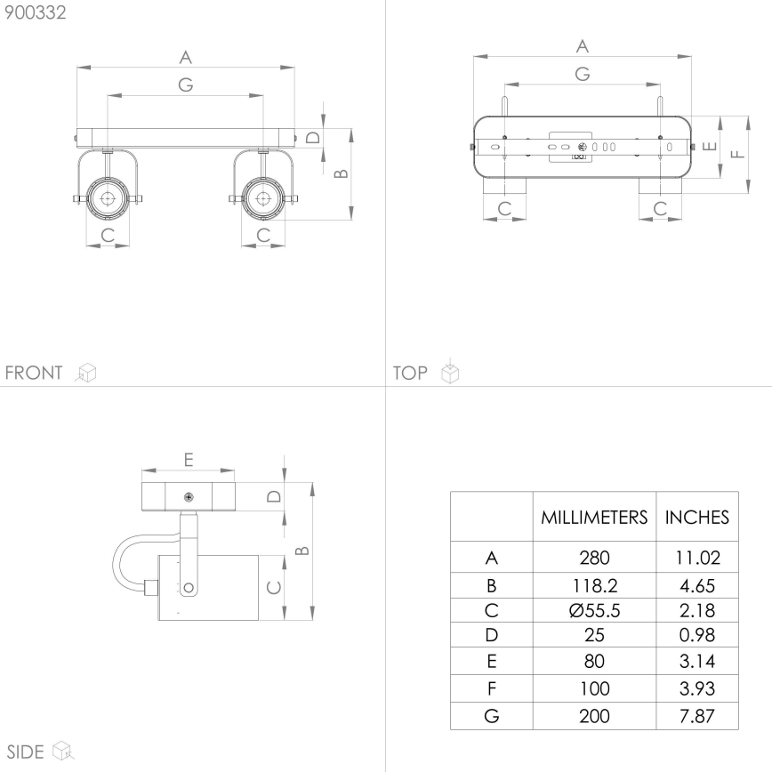 Eglo - LED Reflektorska lampa 2xGU10/3W/230V