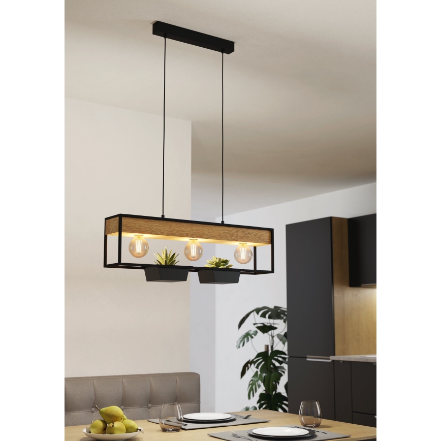 Eglo - Luster na sajli 3xE27/40W/230V