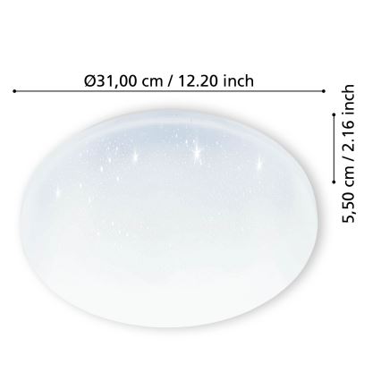 Eglo - LED Plafonjera za kupatilo LED/18W/230V IP44