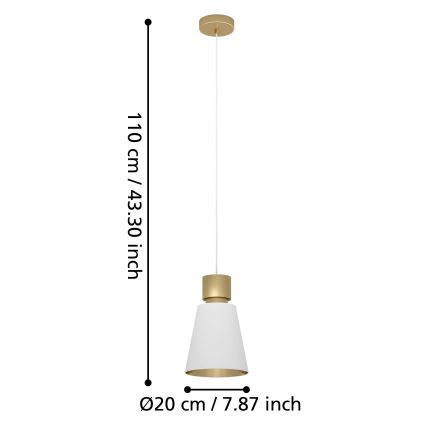 Eglo - Luster na sajli 1xE27/40W/230V