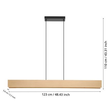 Eglo - LED RGBW Prigušivi luster na sajli LED/35W/230V 2700-6500K
