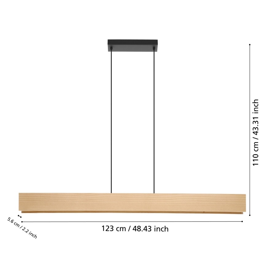 Eglo - LED RGBW Prigušivi luster na sajli LED/35W/230V 2700-6500K