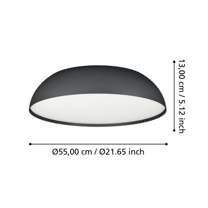 Eglo - LED RGBW Prigušiva plafonjera 3xLED/11W/230V 2700-6500K pr. 55 cm