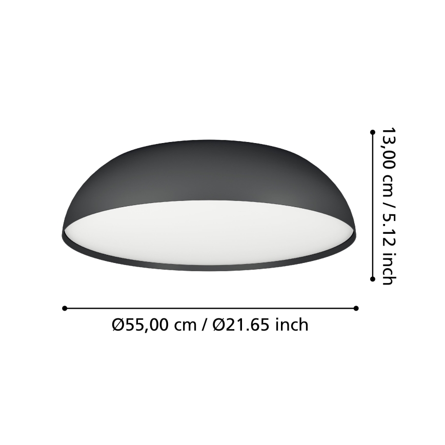 Eglo - LED RGBW Prigušiva plafonjera 3xLED/11W/230V 2700-6500K pr. 55 cm