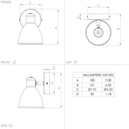 Eglo - LED Spoljna zidna lampa 1xGU10/3W/230V IP44
